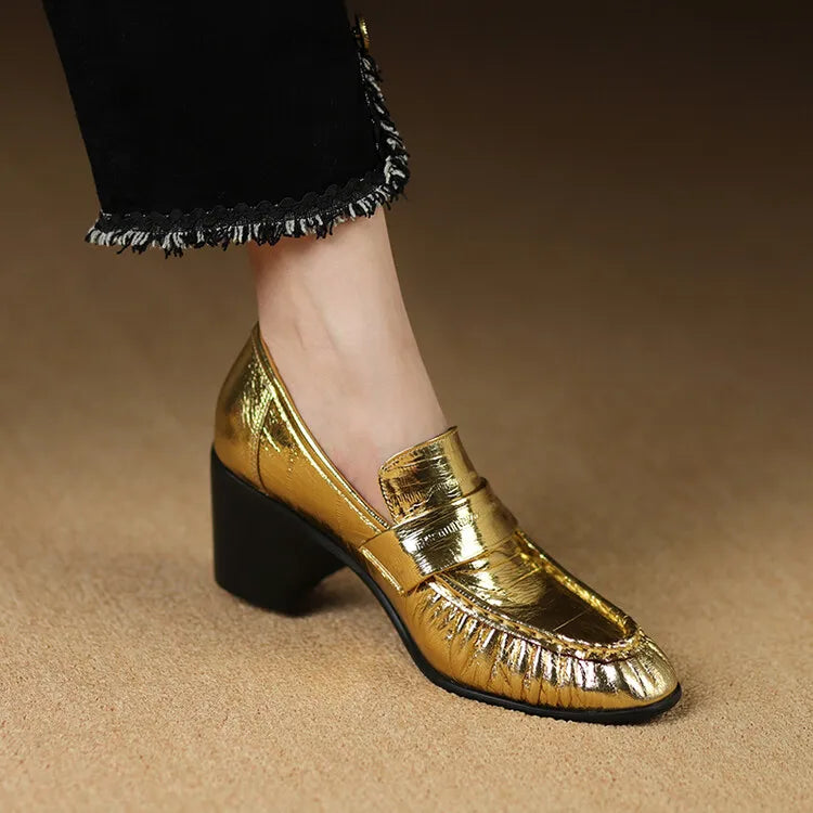 black-and-gold-heeled-loafers-angle