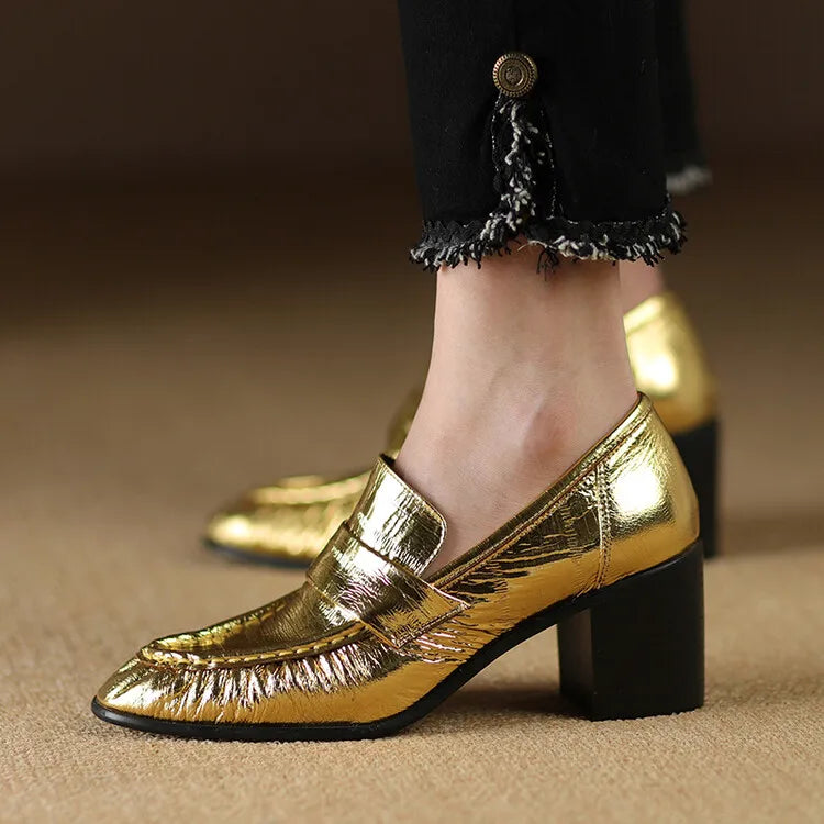 black-and-gold-heeled-loafers-side