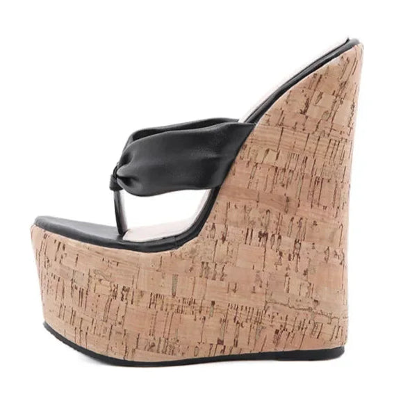 black-cork-wedge-flip-flops-side