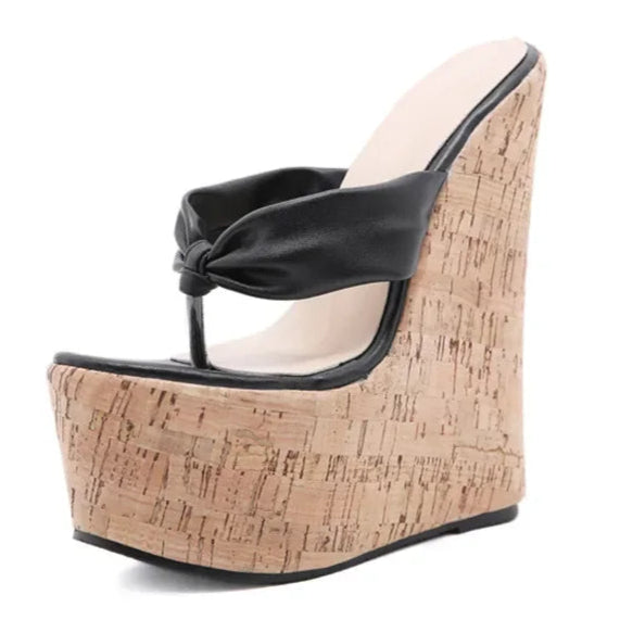 black-cork-wedge-flip-flops