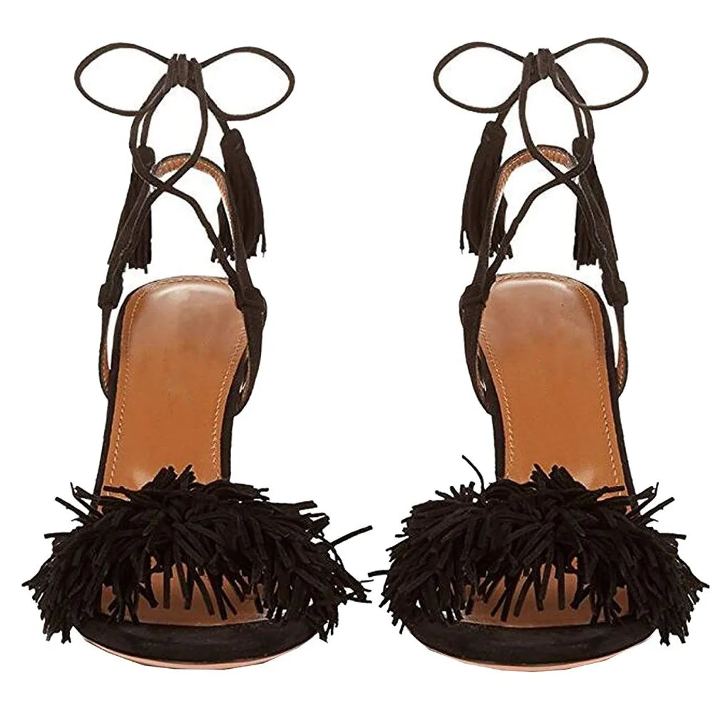 black-tassel-heeled-sandals-pair