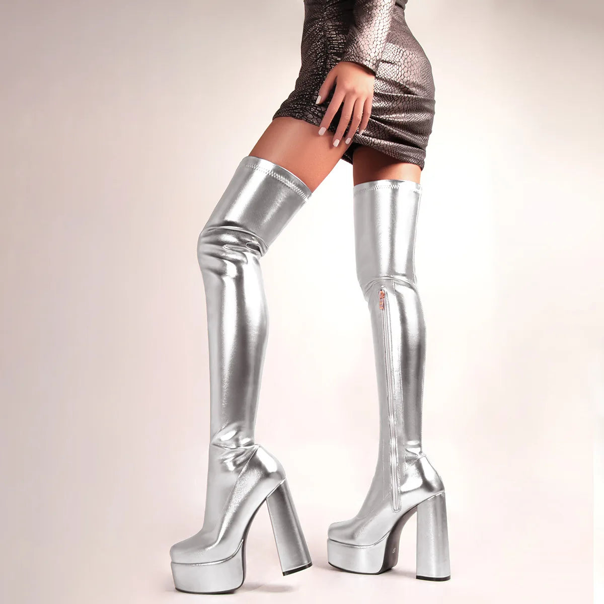 silver-thigh-high-chunky-heel-boots-side