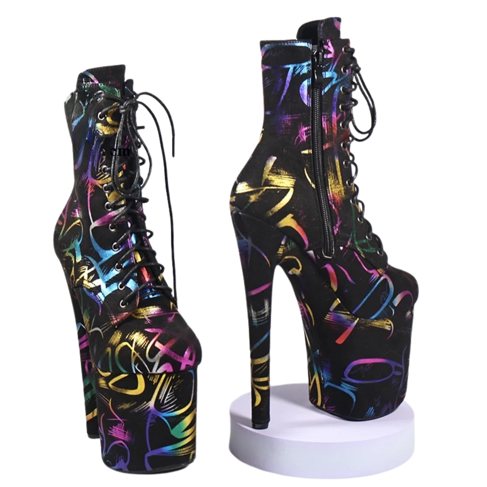 womens-black-vintage-heeled-boots-side