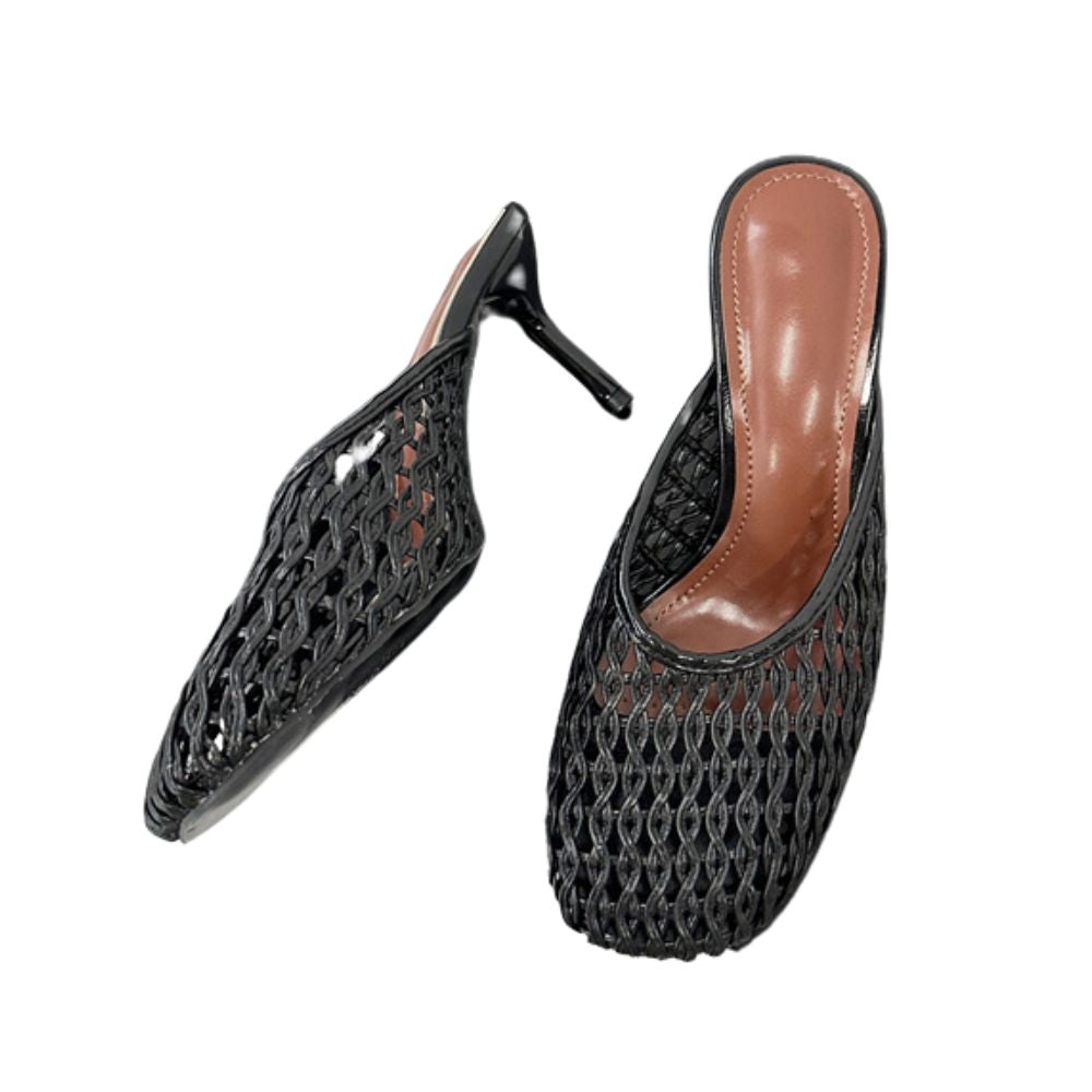 woven-kitten-heel-mules-black-pair-side