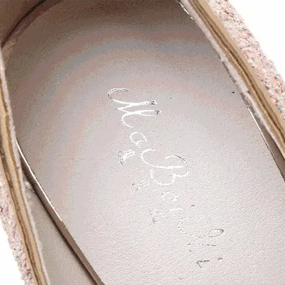 Rose Gold Sequined Platform High Heels