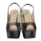 Snake Print Slingback Heels