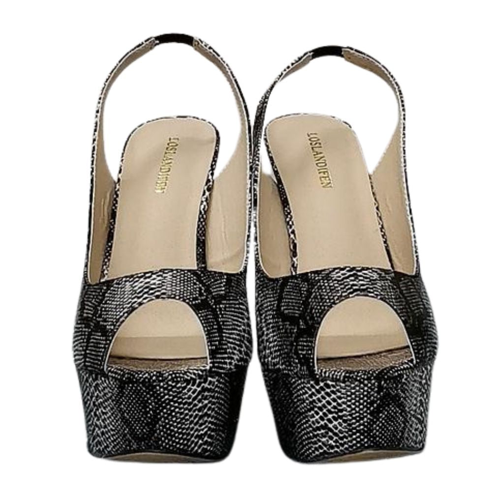Snake Print Slingback Heels