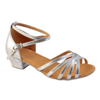 Silver Low Heel Salsa Dance Shoes