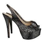 Snake Print Slingback Heels