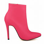 Hot Pink High Heel Booties