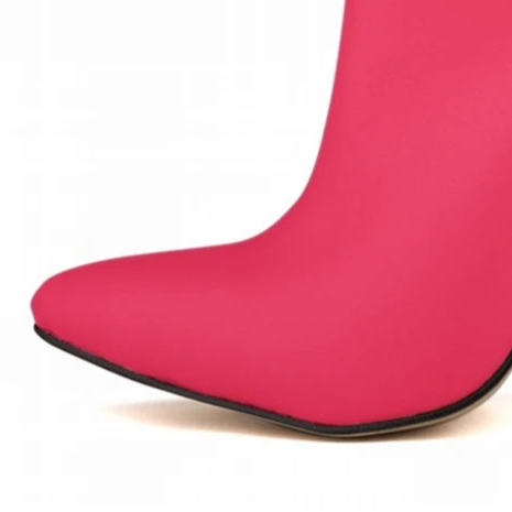 Hot Pink High Heel Booties