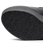 Black Wedge Mary Janes