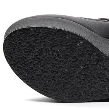 Black Wedge Mary Janes