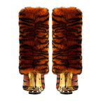 Tiger-Teeth-Heelless-Boots-With-Tiger-Fur-pair-back