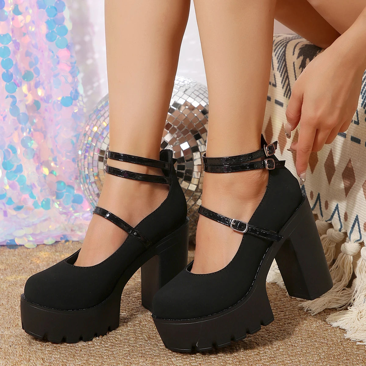 black-3-strap-mary-jane-heels-pair