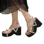 black-and-silver-block-heel-sandals-walk