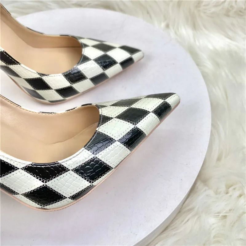 black-and-white-checkered-high-hees-closeup