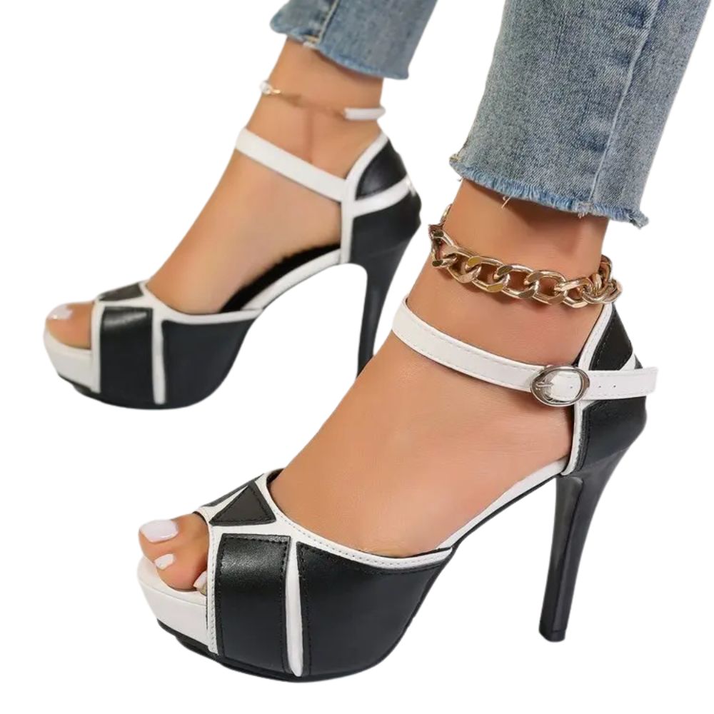 black-and-white-open-toe-heels-black