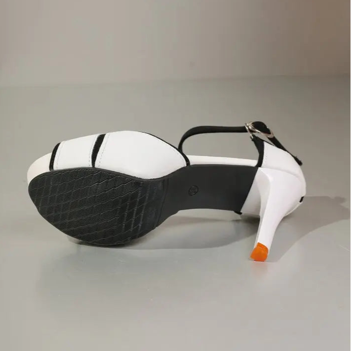 black-and-white-open-toe-heels-white-bottom