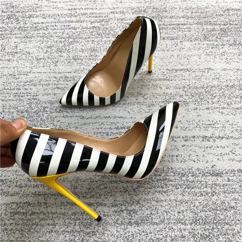black-and-white-striped-high-heel-shoes-picture-hold