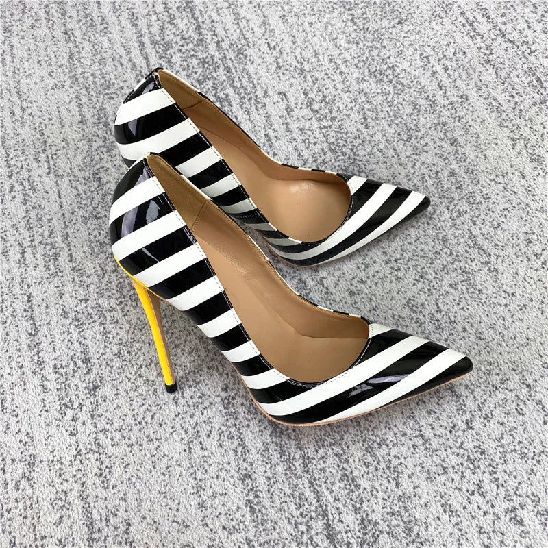 black-and-white-striped-high-heel-shoes-side