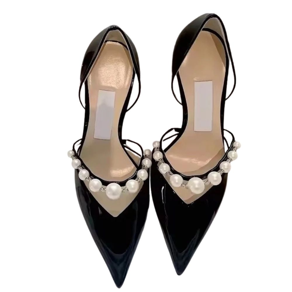 black-closed-toe-heels-with-pearls-top