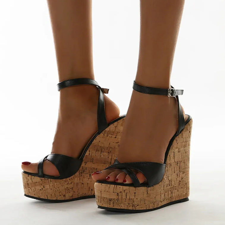 black-cork-wedge-sandals-model