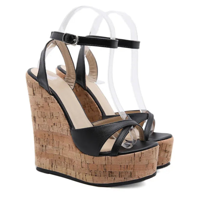 black-cork-wedge-sandals