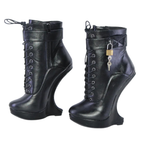 black-heelless-locking-boots-side