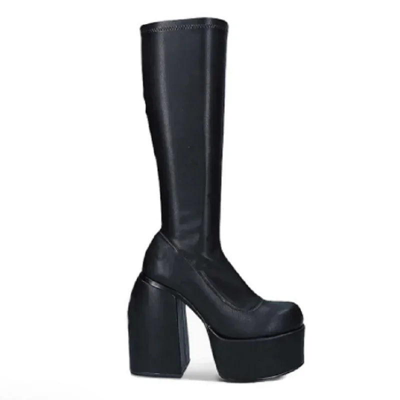 black-knee-high-chunky-heel-platform-boots