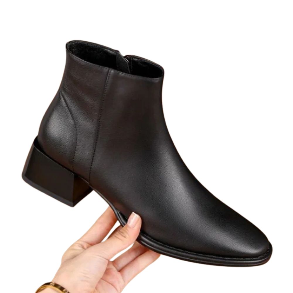 black-low-heel-square-toe-ankle-boots-heel-shoe