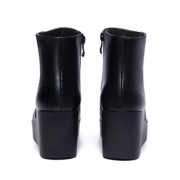 black-platform-wedge-booties-back
