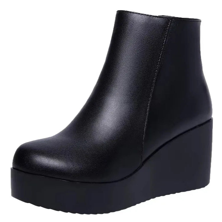 black-platform-wedge-booties