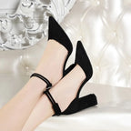 black-pointed-toe-block-heels-with-ankle-strap-woman
