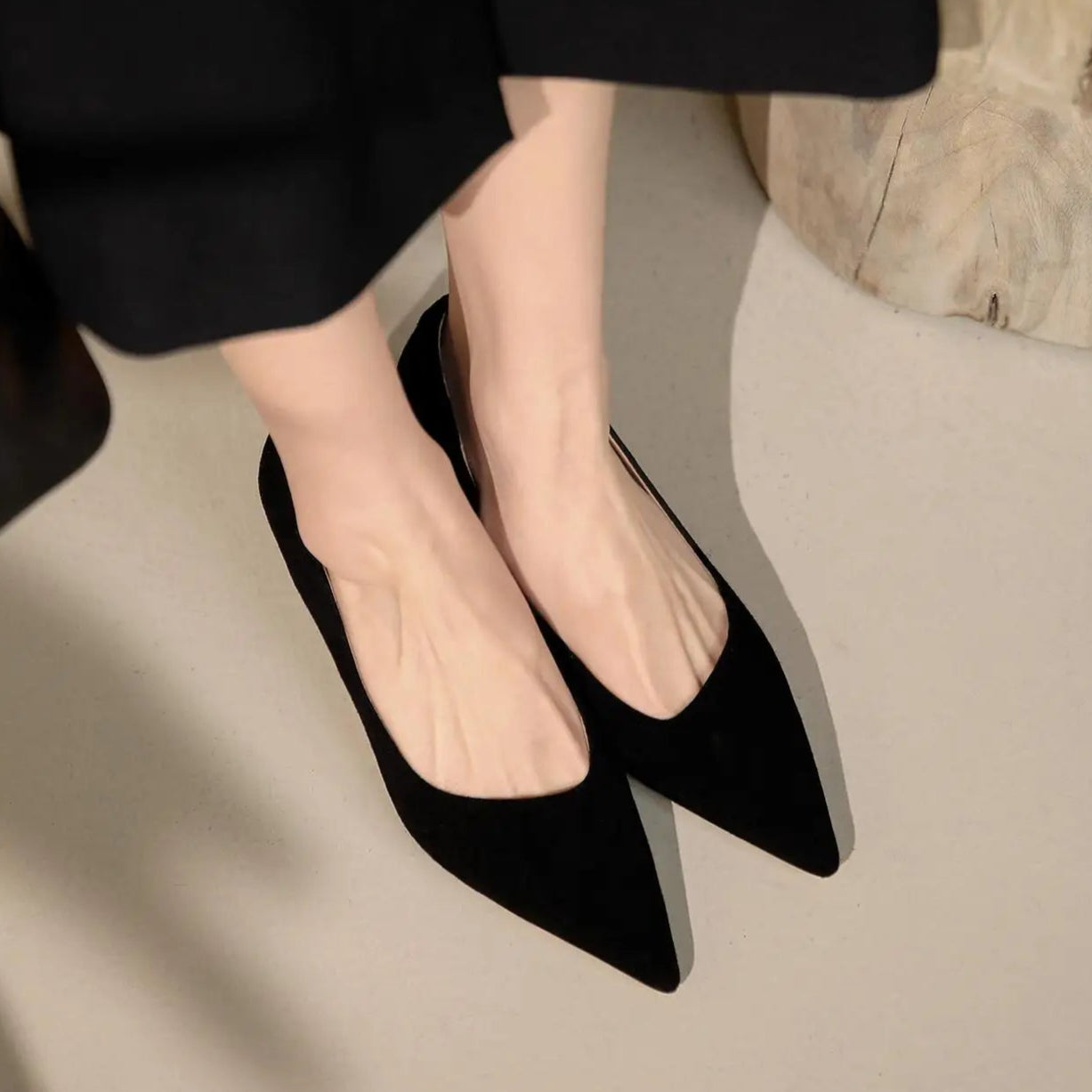 black-suede-kitten-heel-pumps-top-pair