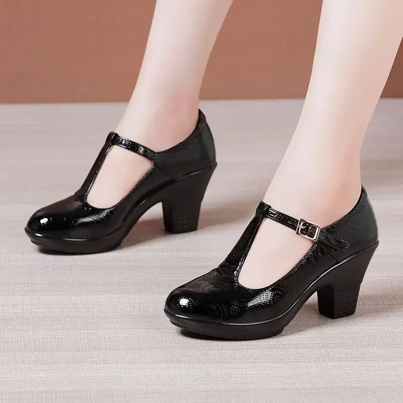 black-t-strap-mary-jane-heels-woman