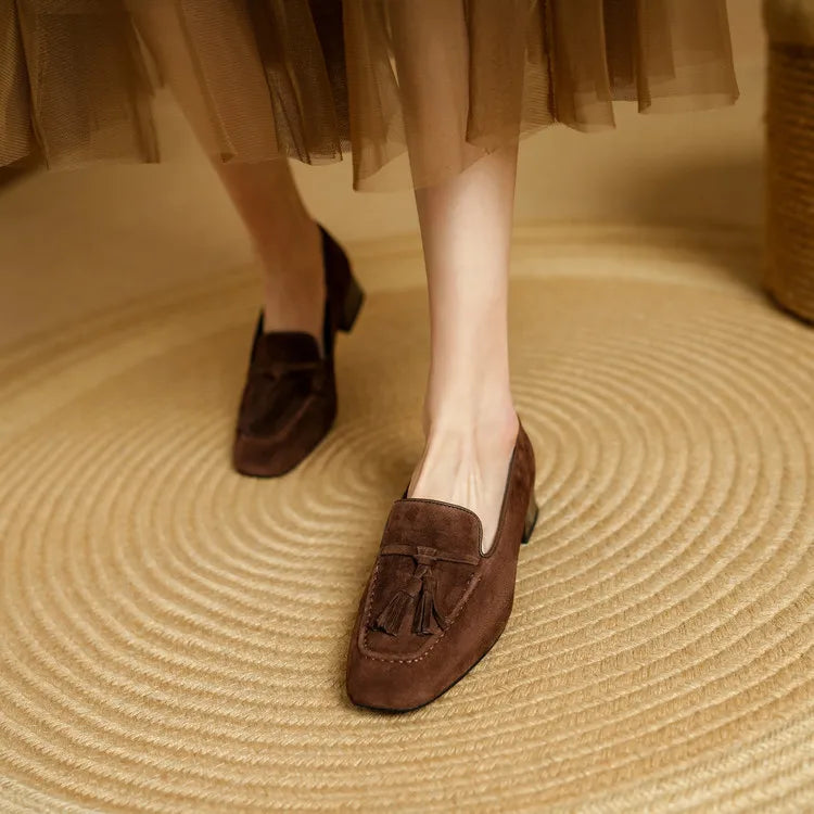 block-heel-tassel-loafers-brown-front