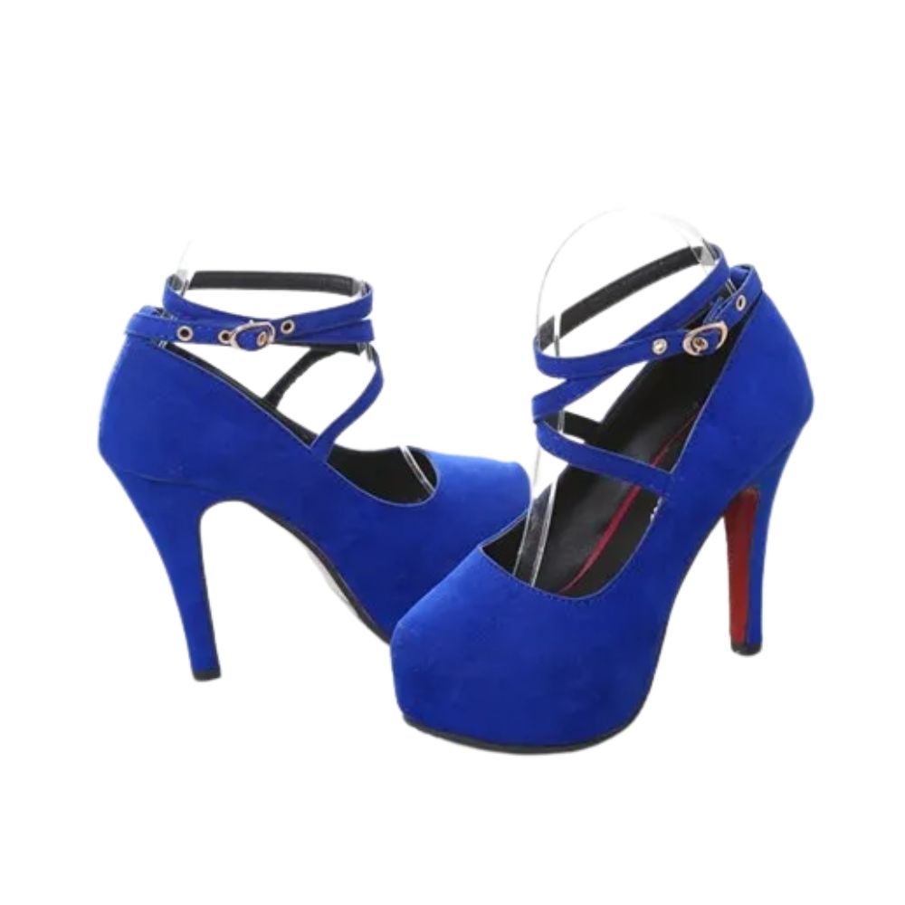 blue-red-bottom-cross-strap-heels-pair