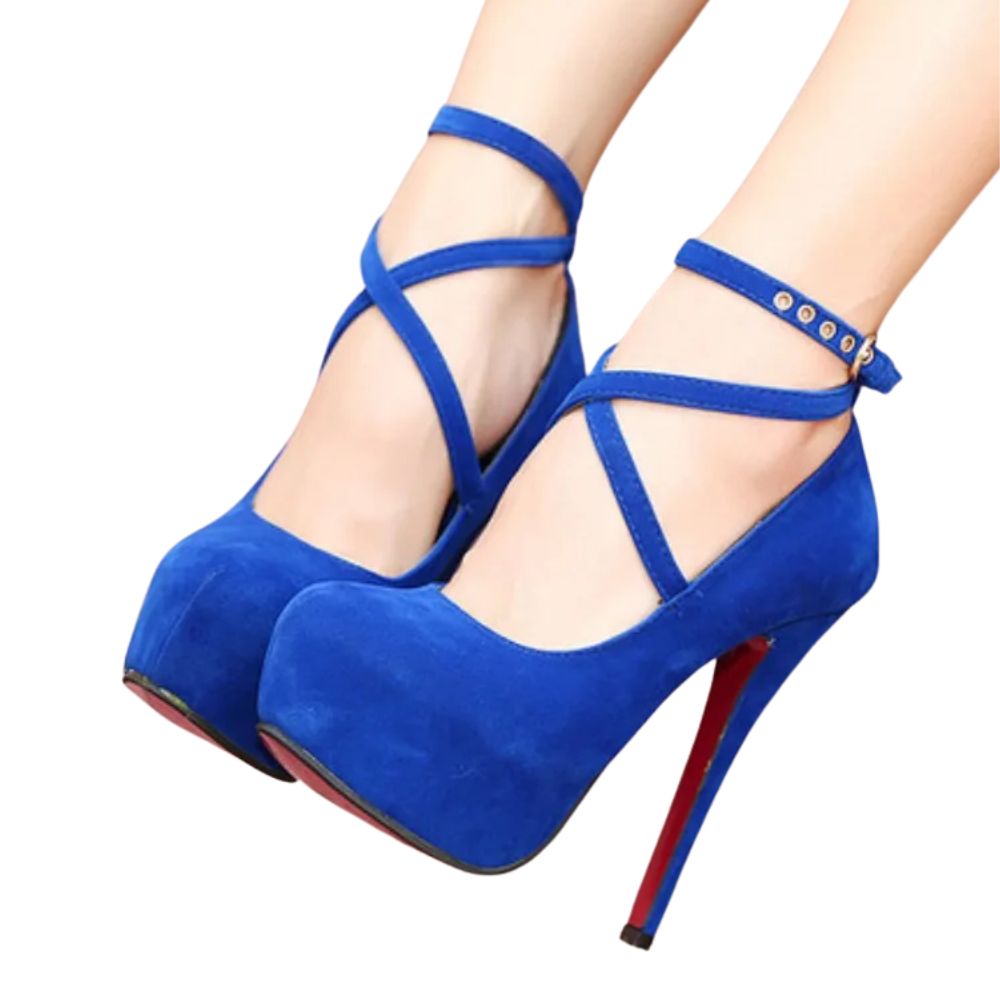 blue-red-bottom-cross-strap-heels-woman