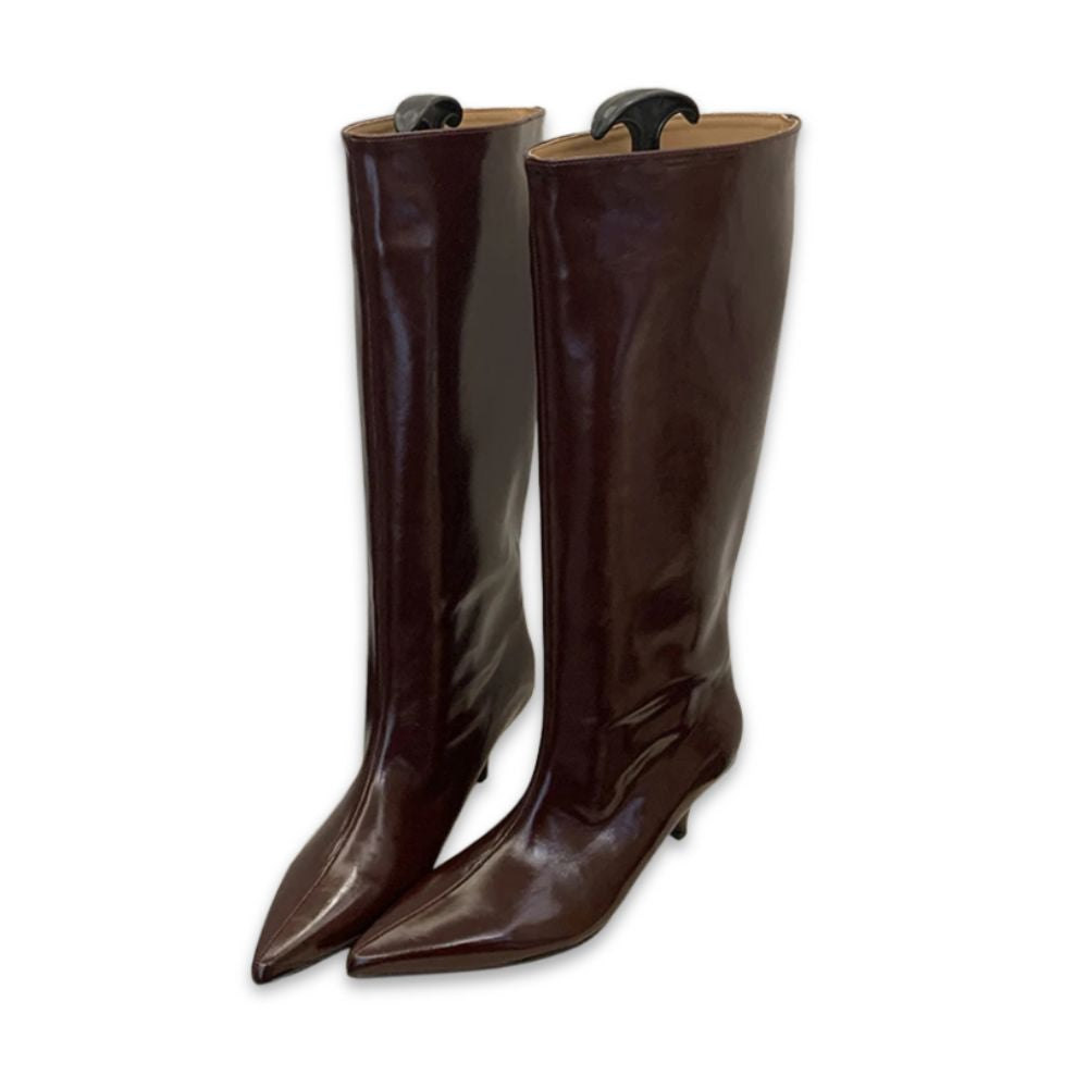 brown-kitten-heel-knee-high-boots