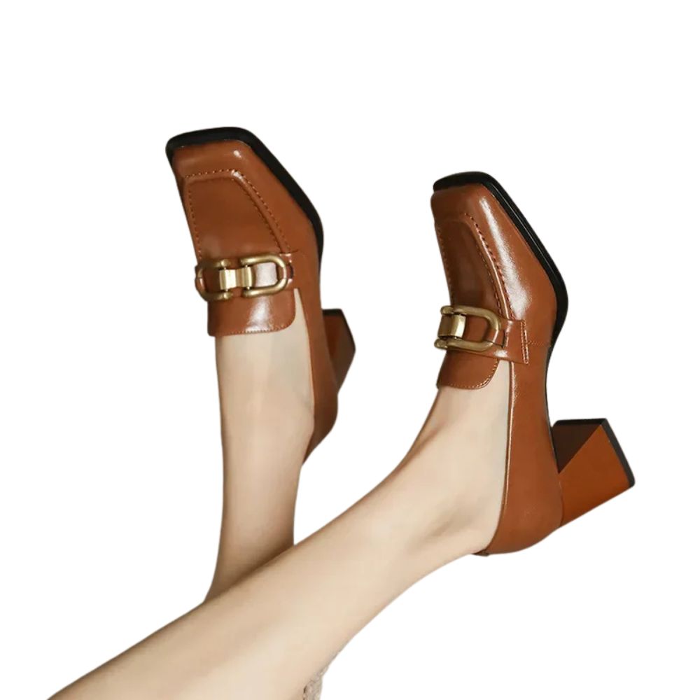 brown-block-heel-loafers-pair
