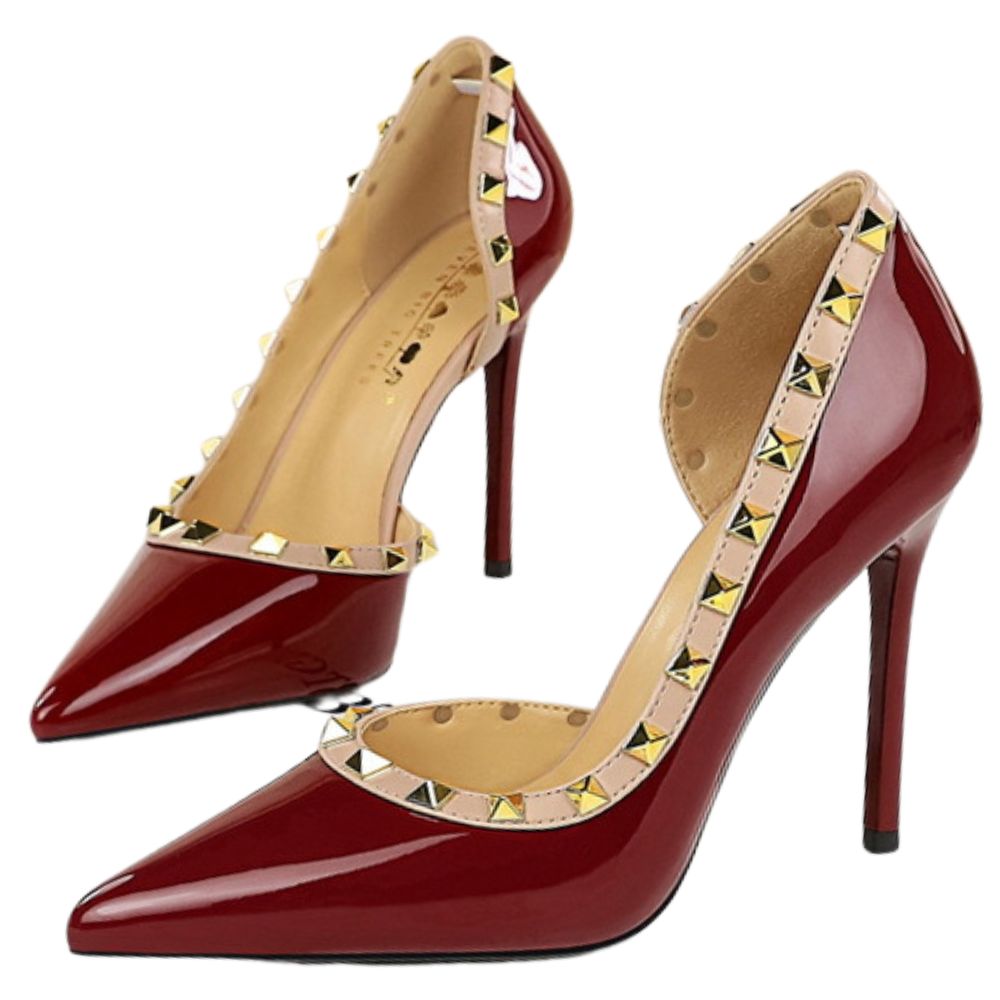 burgundy-studded-heels-pair