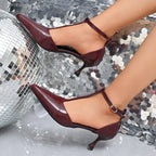burgundy-t-strap-heels-model