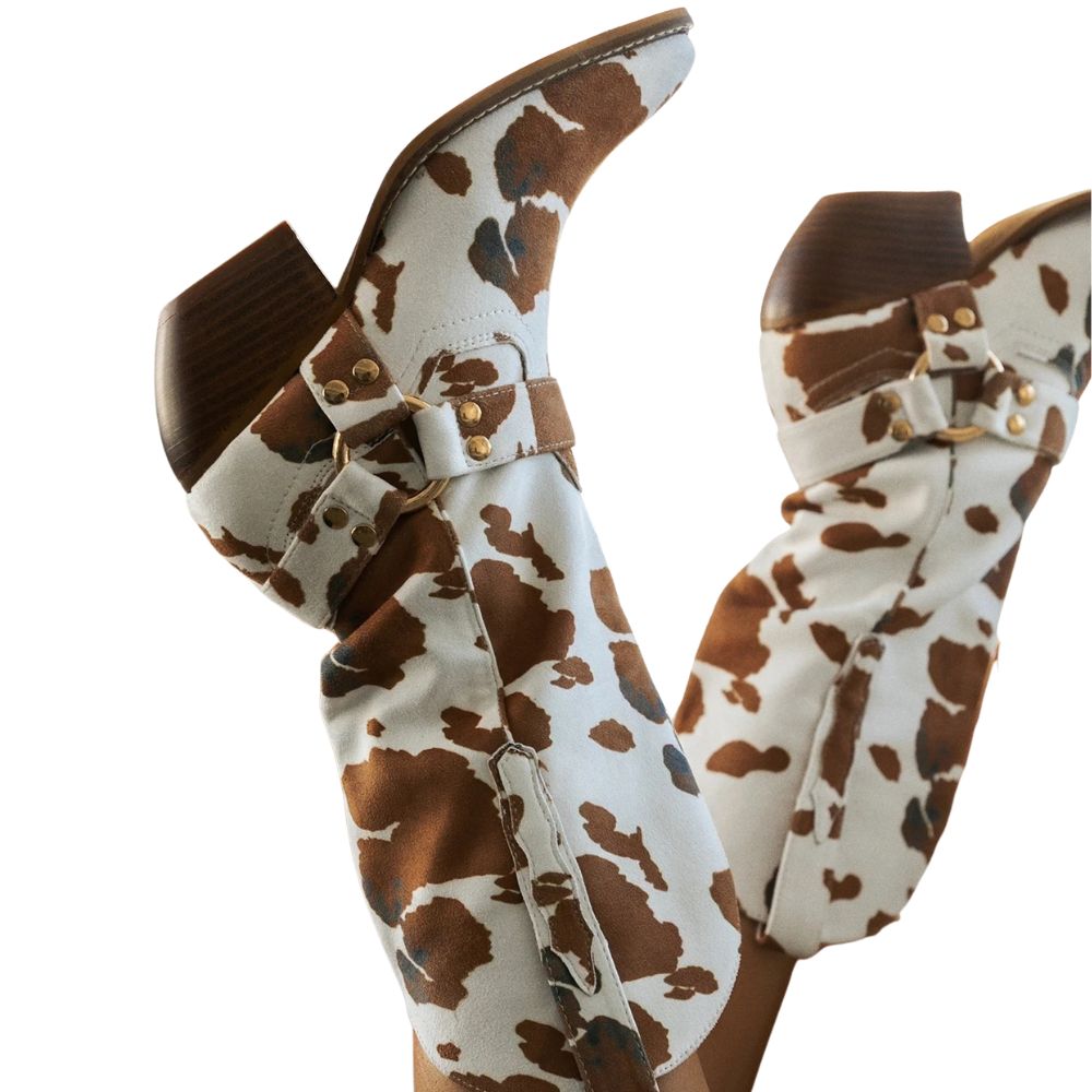 cow-print-heeled-mid-calf-boots-brown