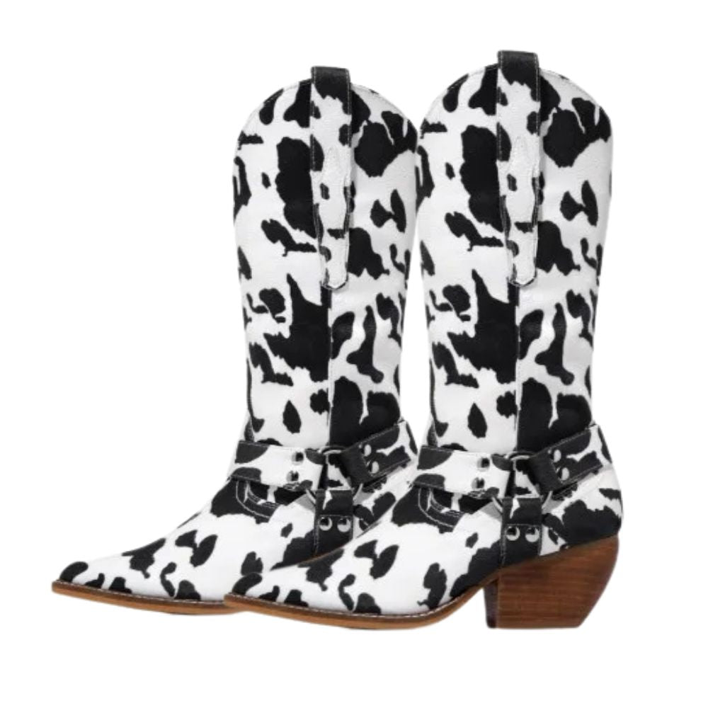 cow-print-heeled-mid-calf-boots-pair