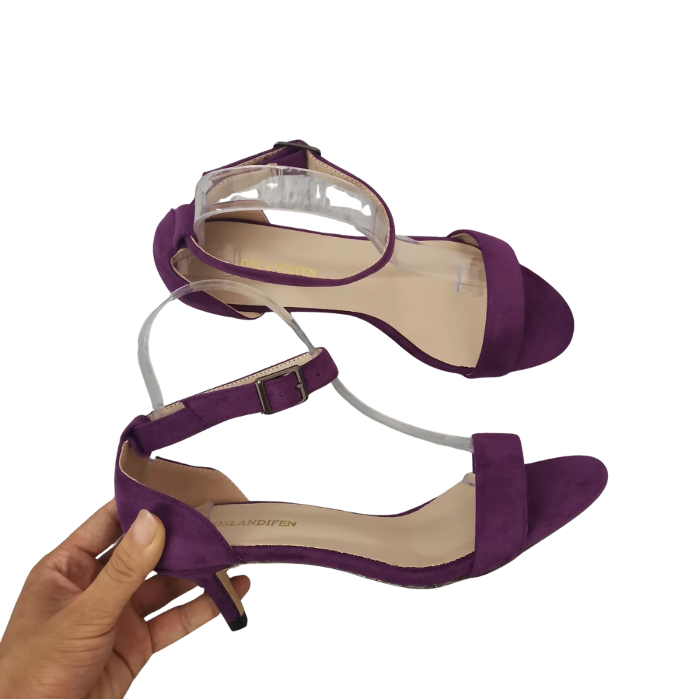 dark-purple-low-heel-sandals-pair