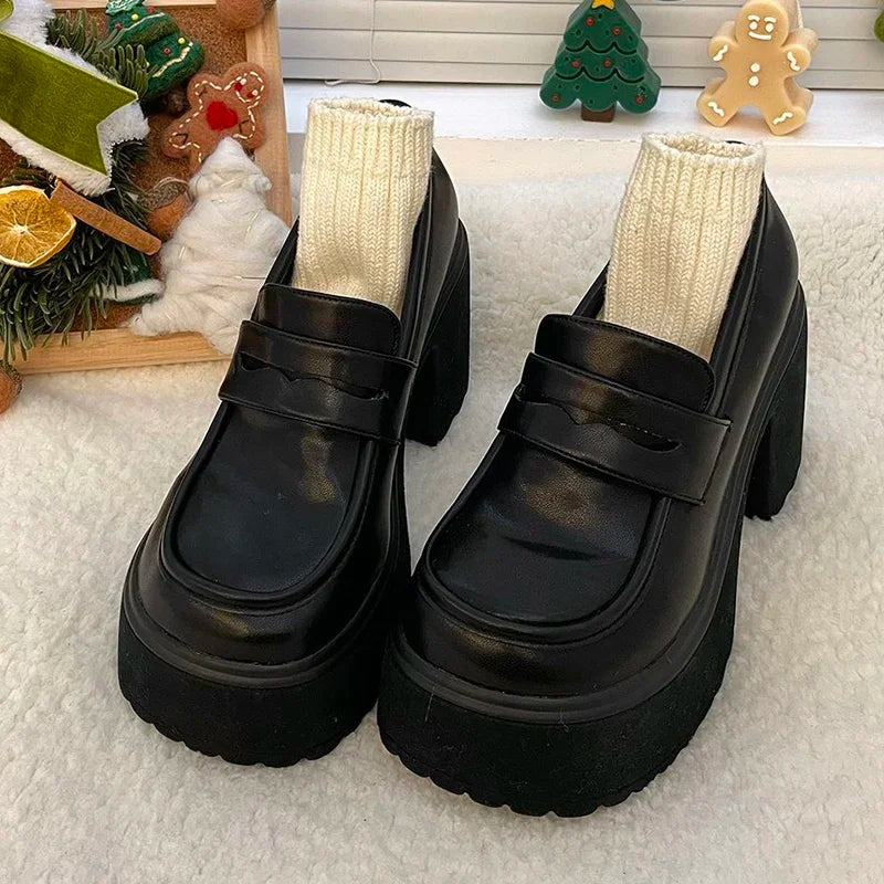 faux-leather-chunky-heel-loafer-shoes-for-women-front
