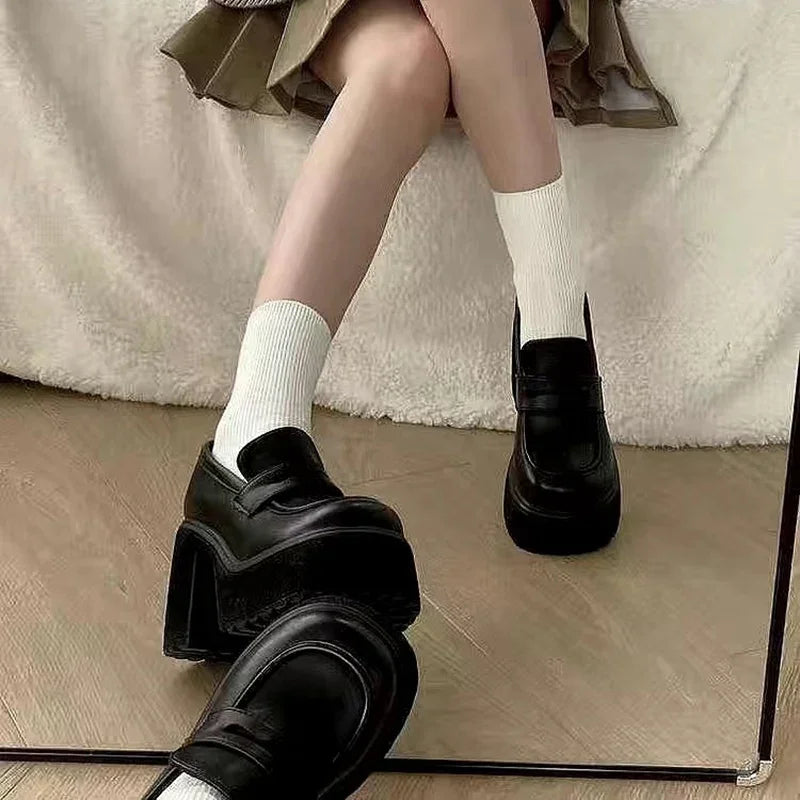faux-leather-chunky-heel-loafer-shoes-for-women-side-model