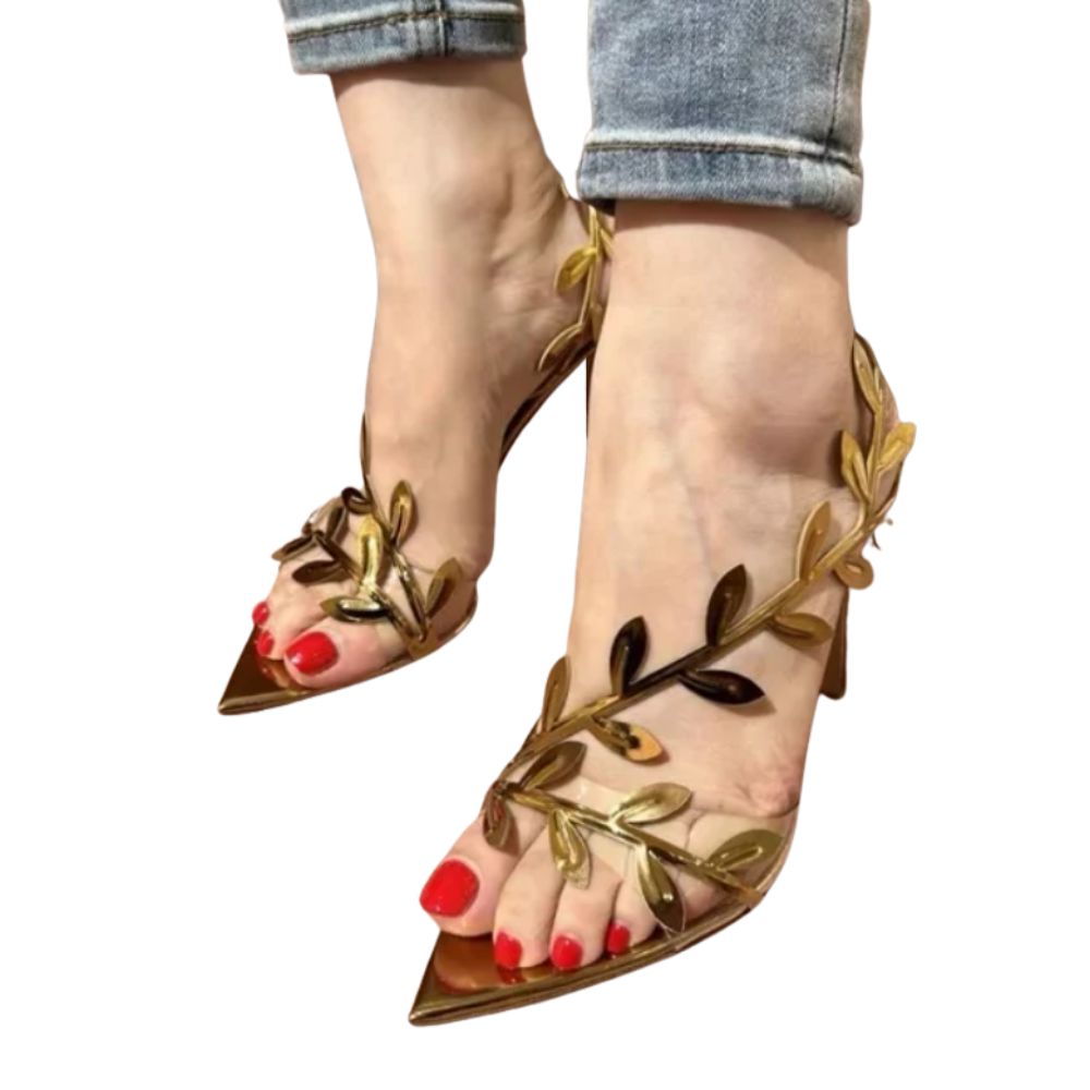 gold-leaf-stiletto-heels-front