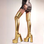 gold-thigh-high-chunky-heel-boots-side